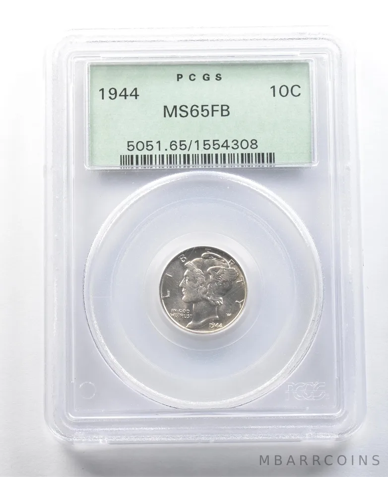 1944 Mercury Dime MS65 FB PCGS OGH *3480