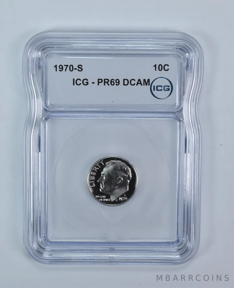 1970-S Roosevelt Dime PR69 DCAM ICG