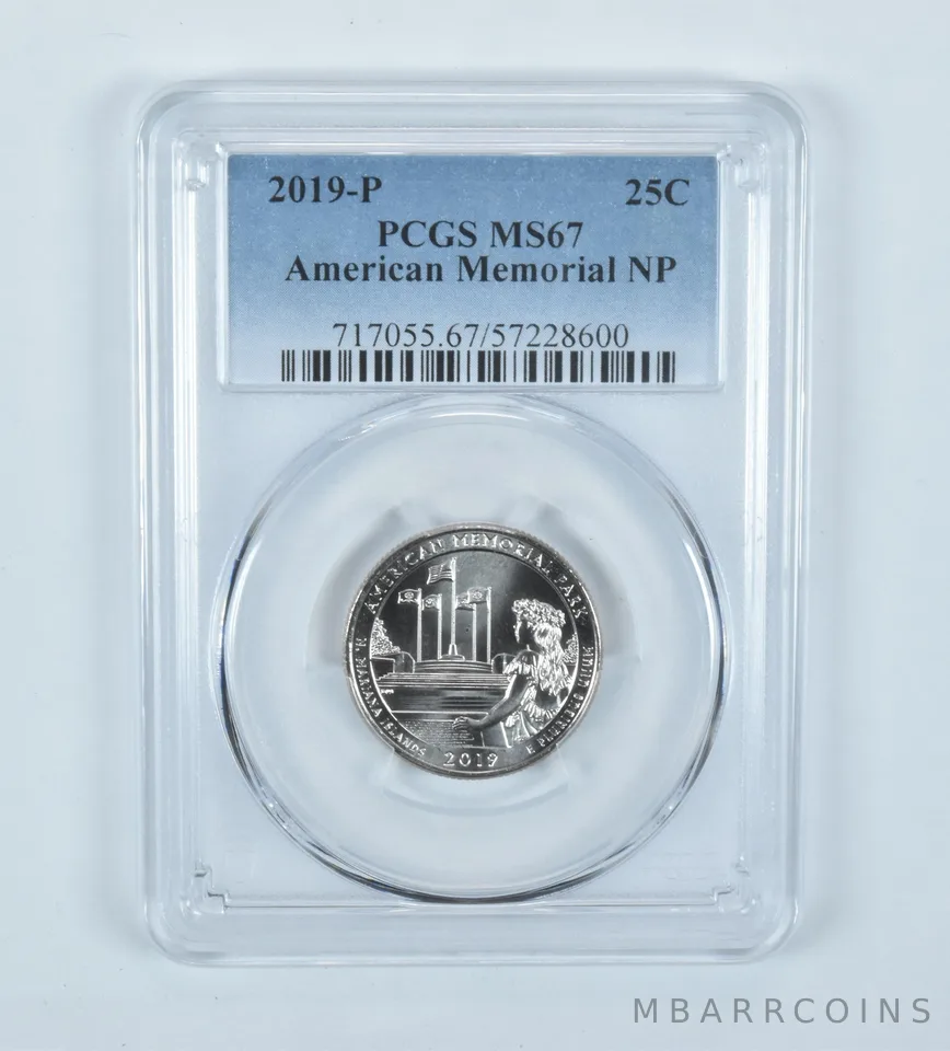 2019-P Washington Quarter ATB American Memorial MS67 PCGS