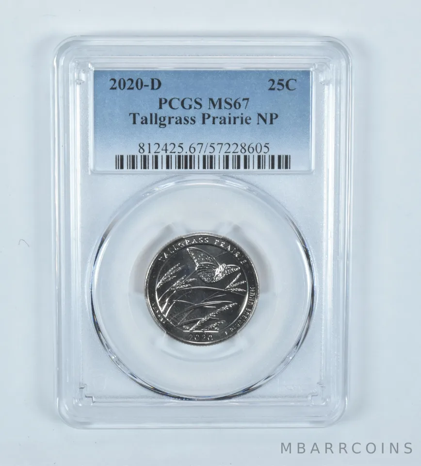 2020-D Washington Quarter ATB Tallgrass Prairie MS67 PCGS