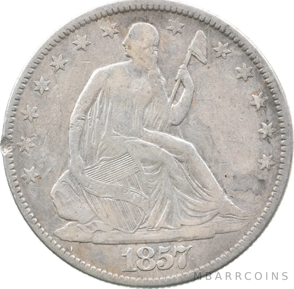 1857 Seated Liberty Half Dollar *5539