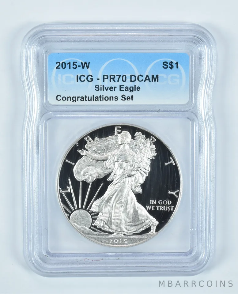 2015-W American Silver Eagle Congratulations Set PR70 DCAM ICG