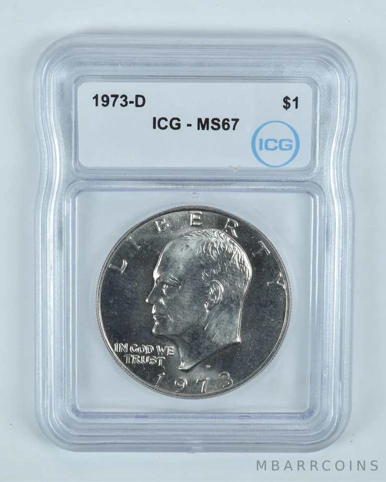 1973-D Eisenhower $1 MS67 ICG