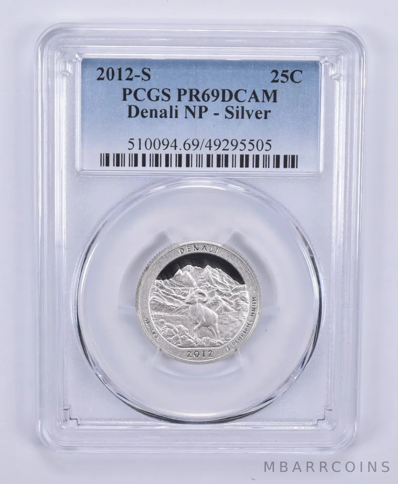 2012-S Washington Quarter Silver Denali PR69 DCAM PCGS Blue Label