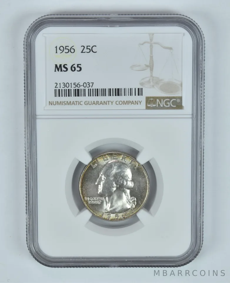 MS65 1956 Washington Quarter NGC Beautiful Tone a3728