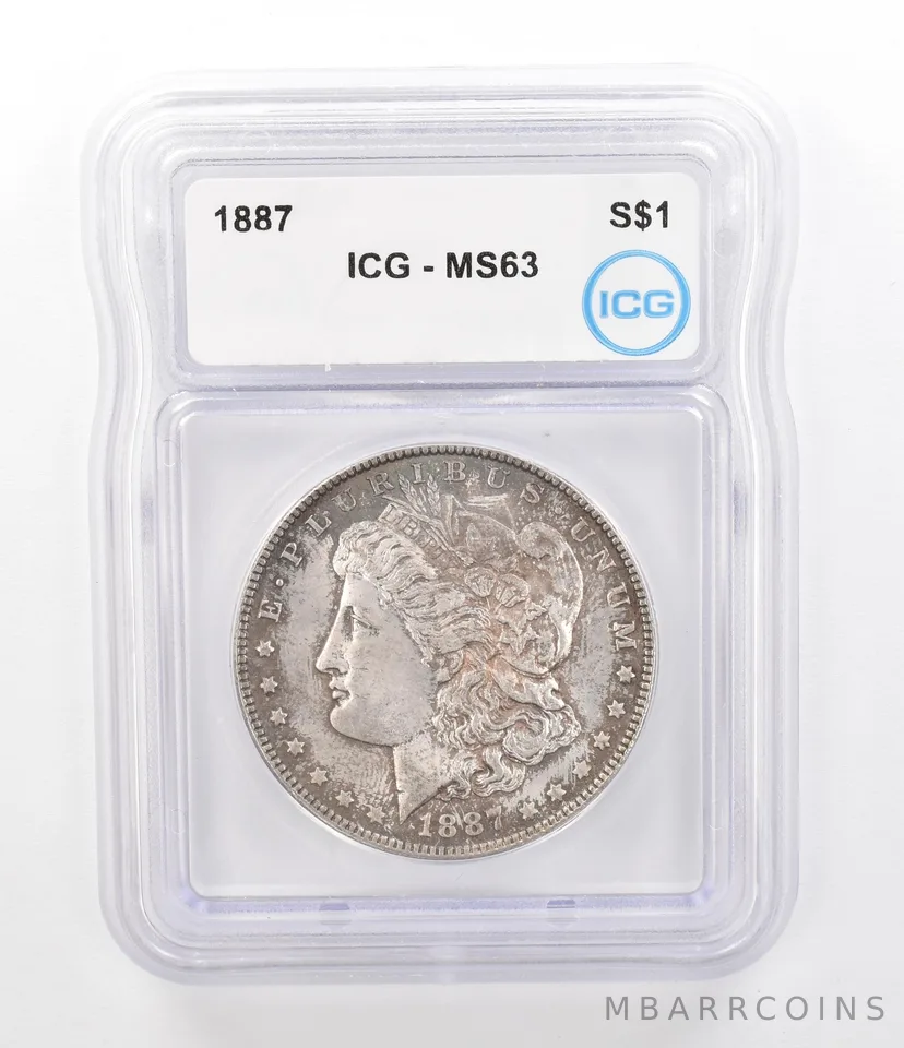 1887 Morgan Silver Dollar MS63 ICG Beautiful Tone *9778