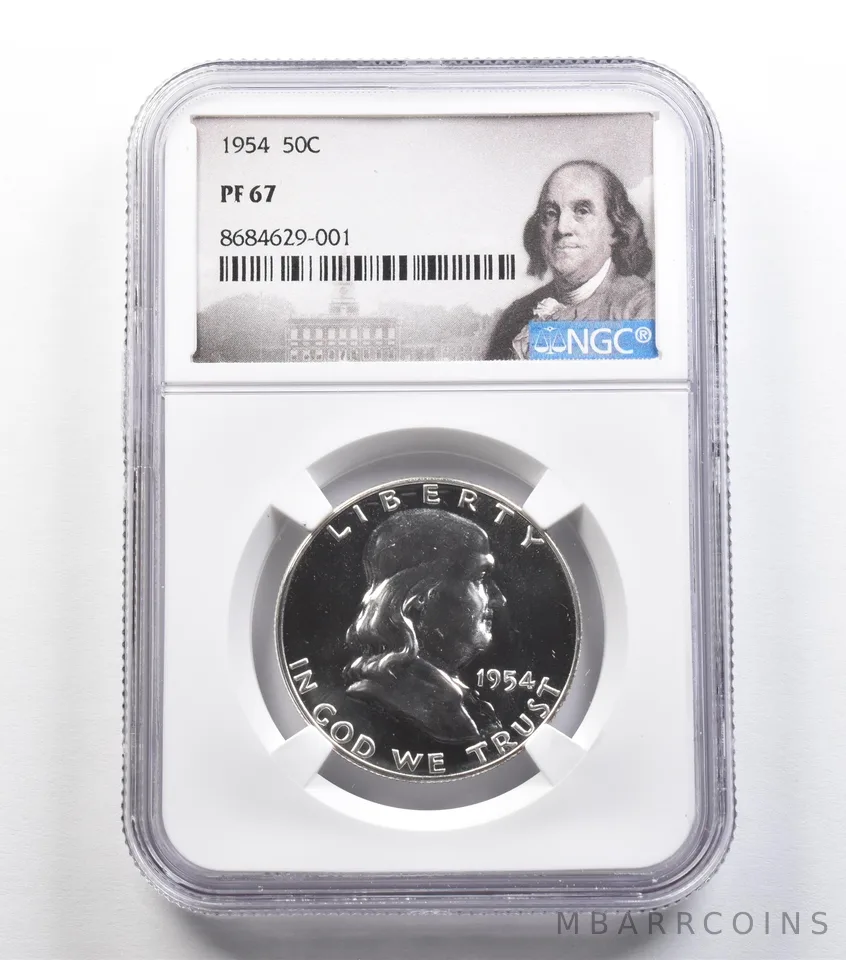 1954 Franklin Half Dollar PF67 NGC PQ *9161