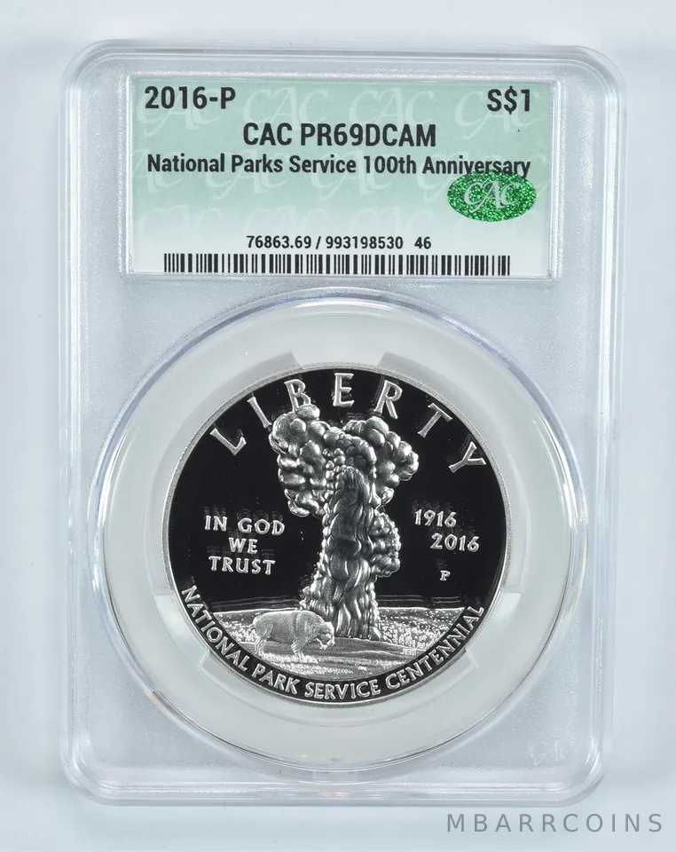 2016-P National Parks Commemorative Silver Dollar PR69 DCAM CAC CACg