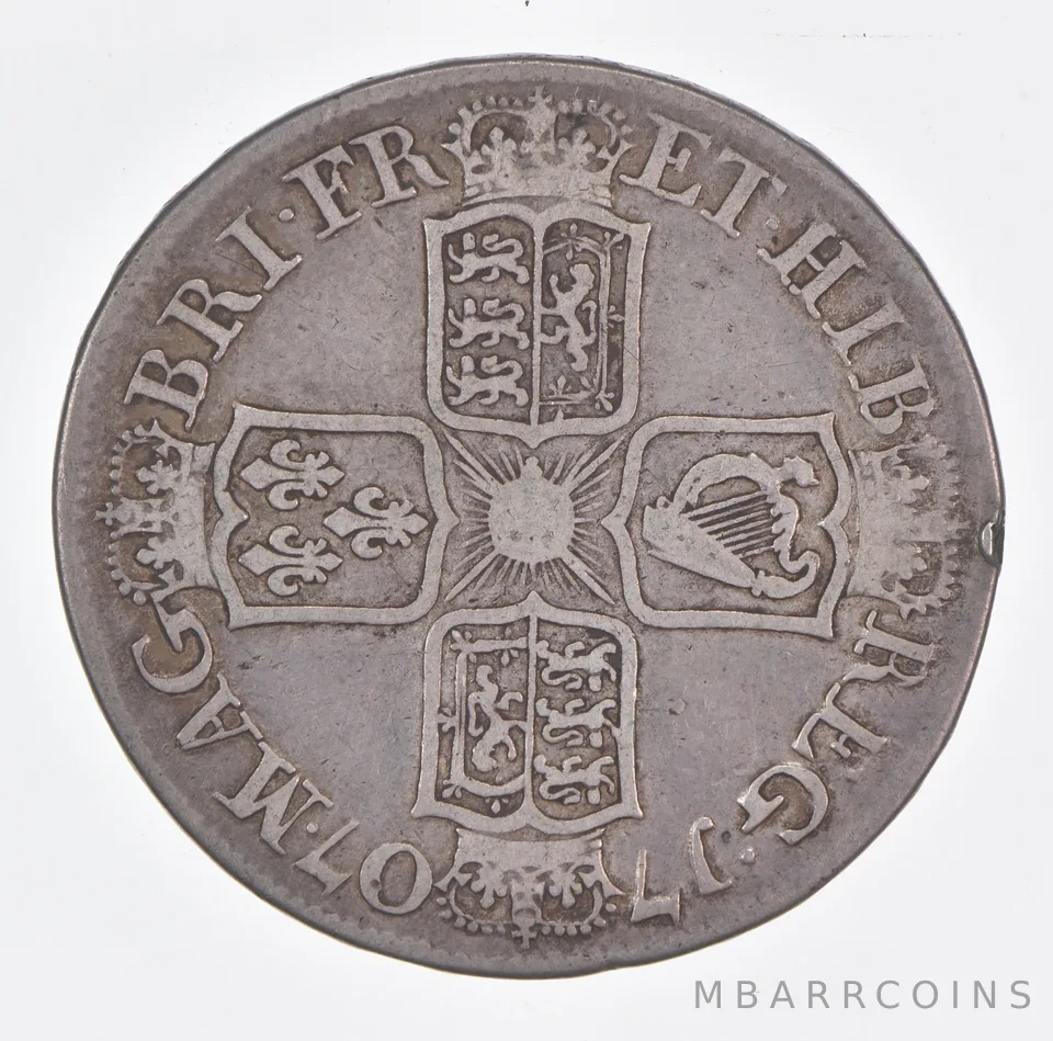Better Date - 1707 United Kingdom ½ Crown World Coin- Silver *469