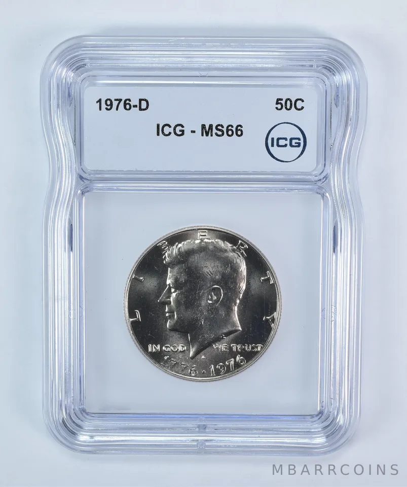 1976-D Kennedy Half Dollar MS66 ICG