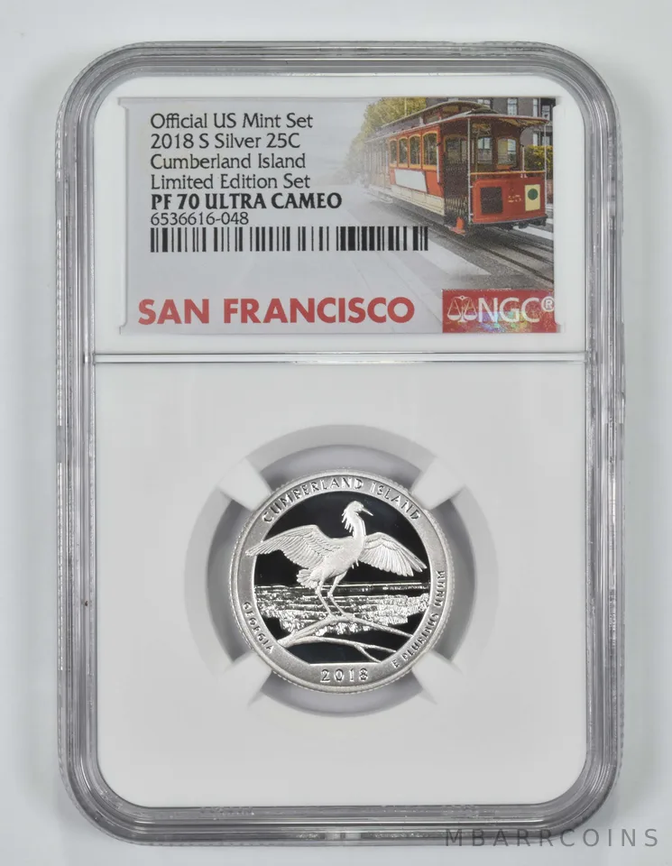 2018-S Quarter Silver Cumberland Island PF70 NGC Limited Edition