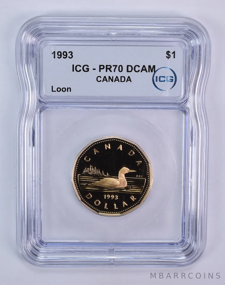 1993 Canada 1 Dollar Loon PR70 DCAM ICG