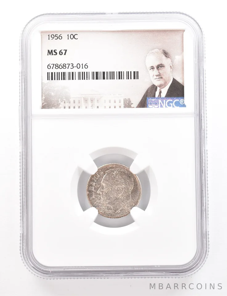 1956 Roosevelt Dime MS67 NGC Beautiful Tone *3407