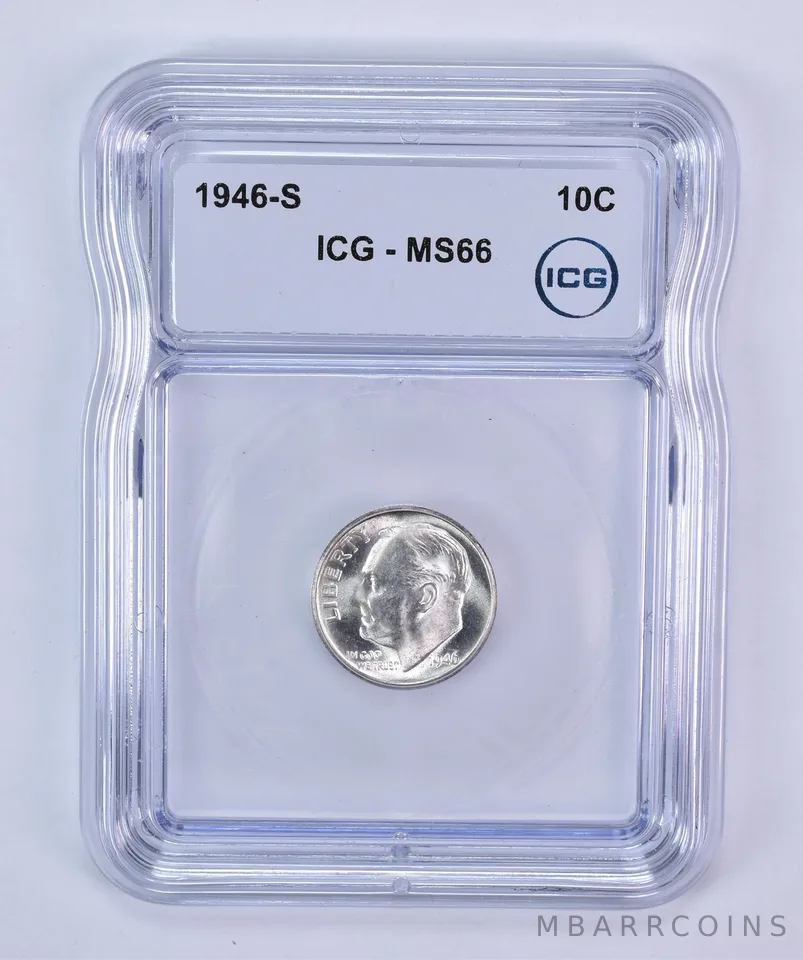 1946-S Roosevelt Dime MS66 ICG