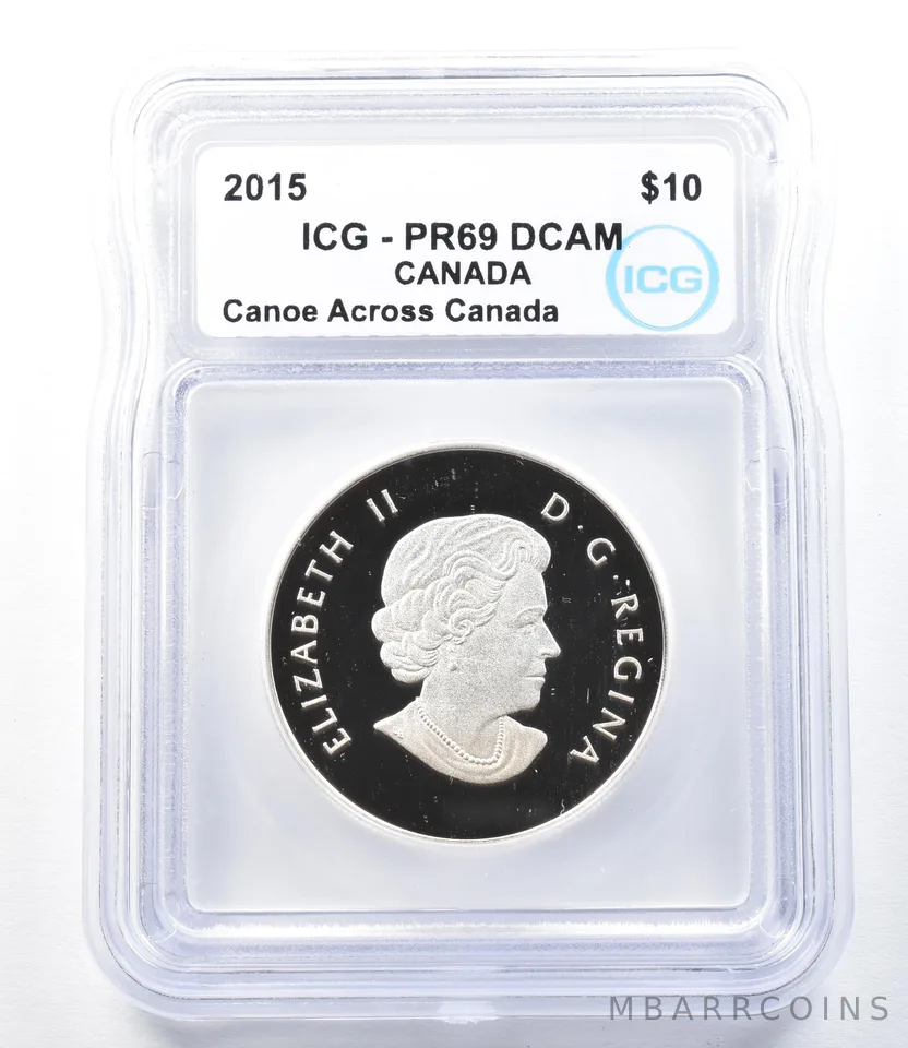2015 Canada 10 Dollars Canoe Across Canada PR69 DCAM ICG *8901