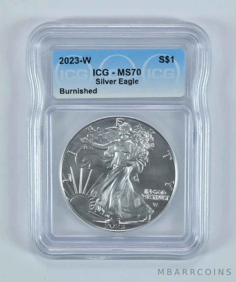 2023-W Burnished Silver Eagle MS70 ICG