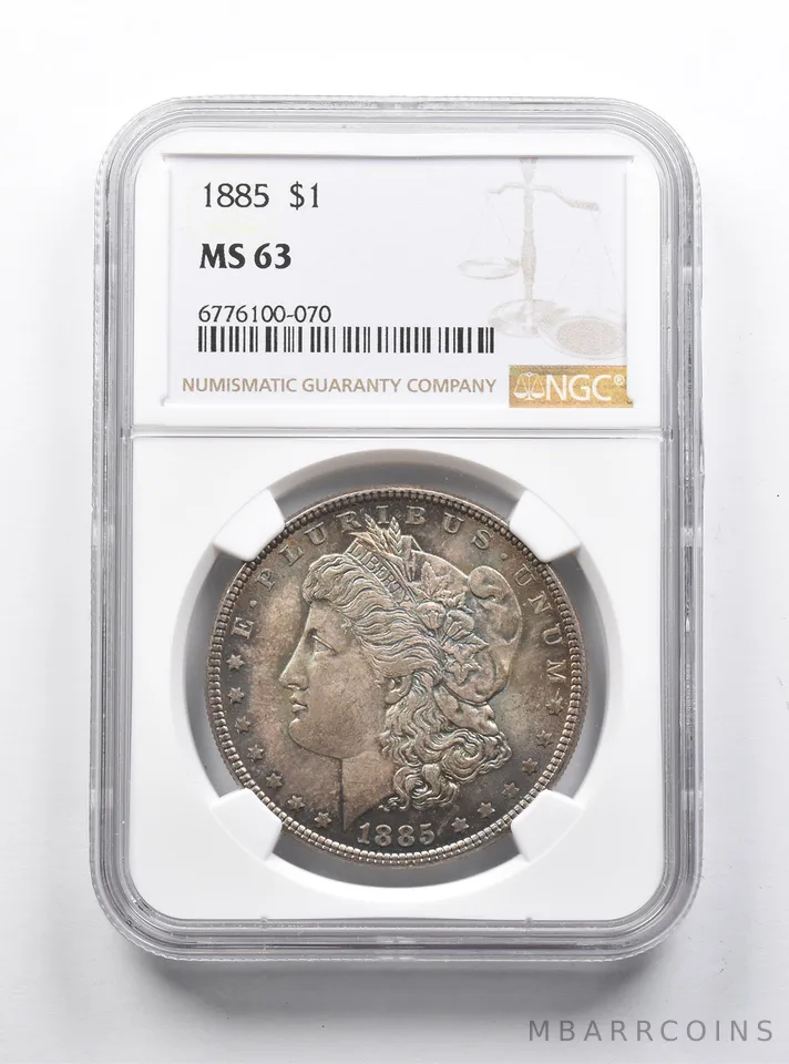 MS63 1885 Morgan Silver Dollar NGC a1236