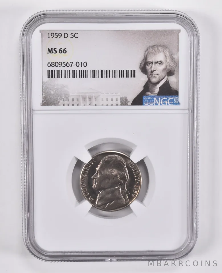 1959-D Jefferson Nickel MS66 NGC Special Label