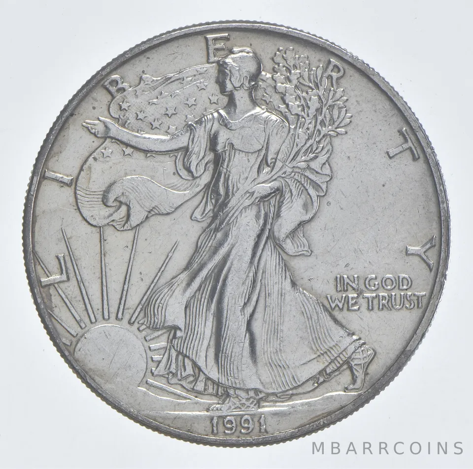 Better Date 1991 American Silver Eagle 1 Troy Oz .999 Fine Silver *051