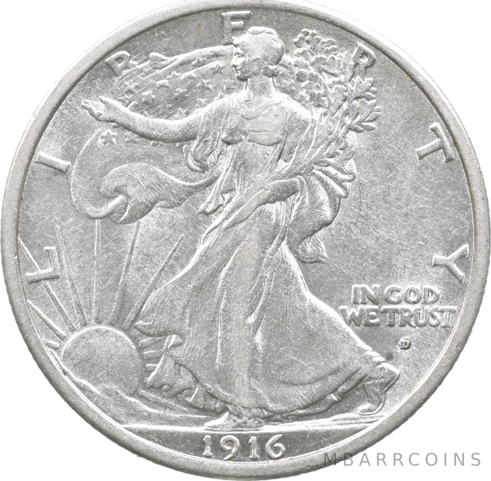 1916-D Walking Liberty Half Dollar *3717