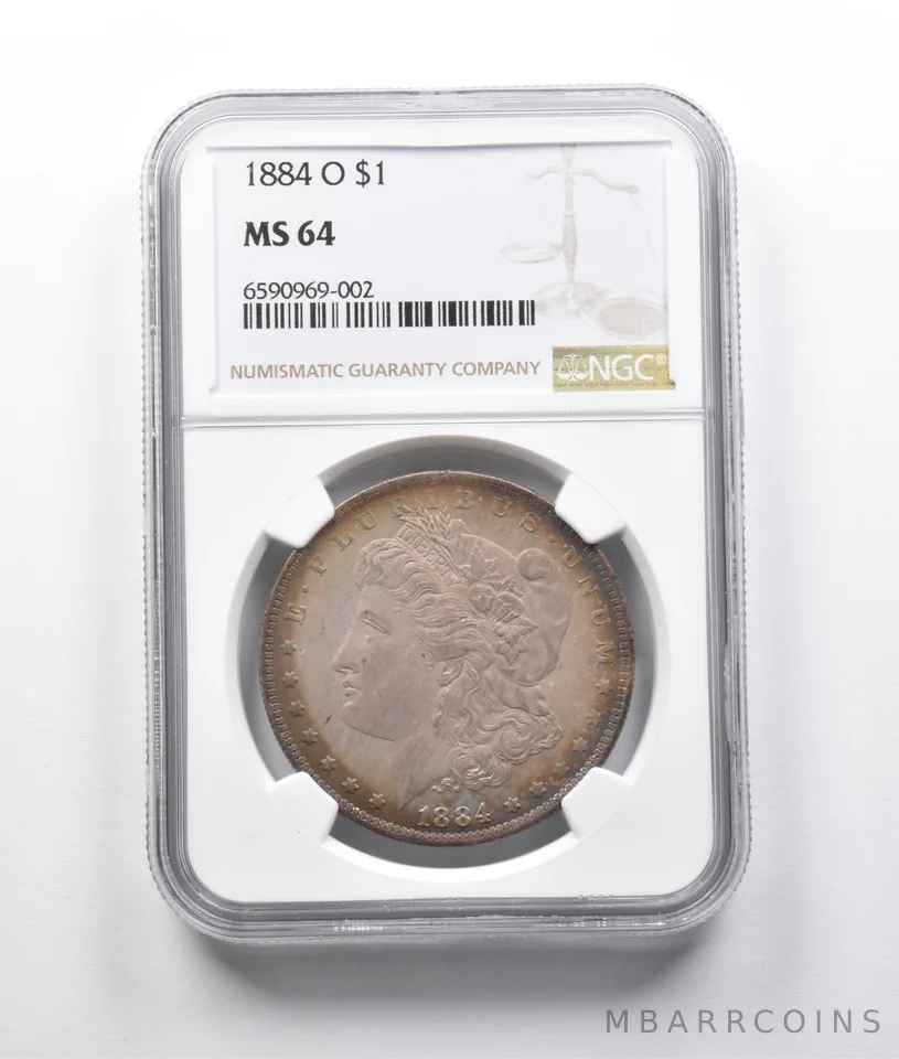 MS64 1884-O Morgan Silver Dollar NGC *0465