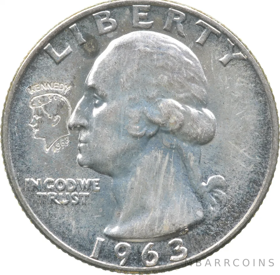 1963 Washington Quarter Counterstamp a9426