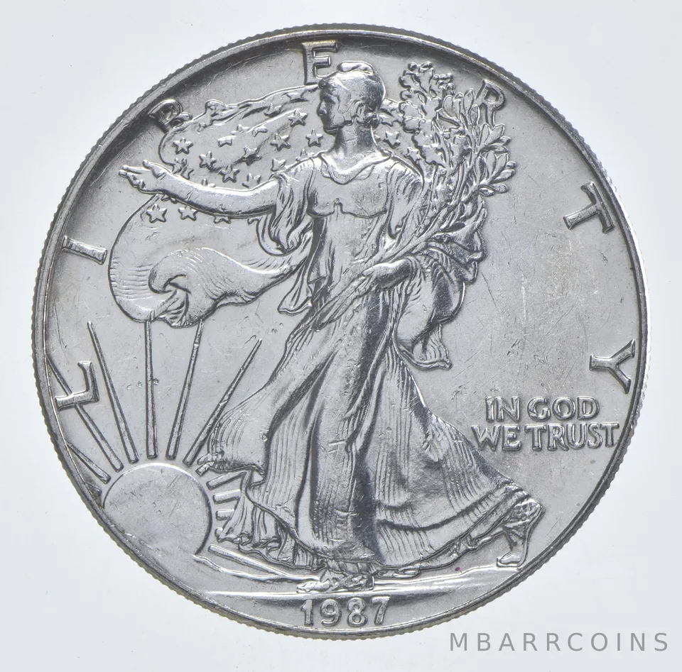 Better Date 1987 American Silver Eagle 1 Troy Oz .999 Fine Silver *448
