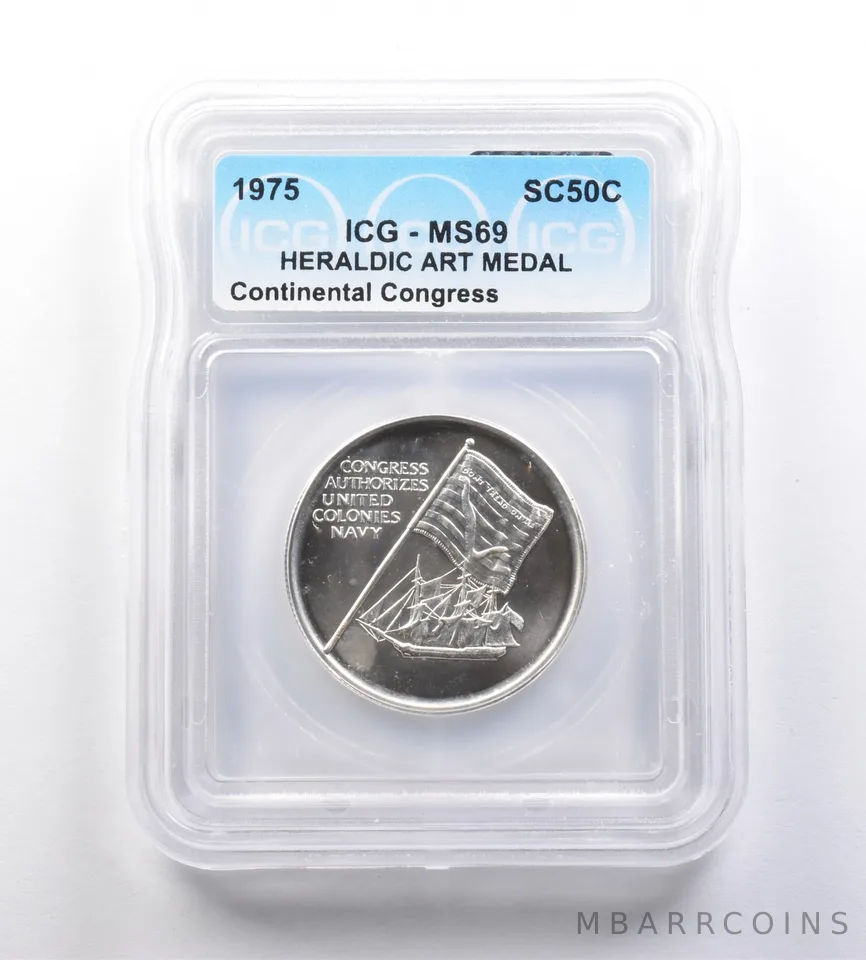 1975 So-Called Half Dollar Continental Congress MS69 ICG *7212
