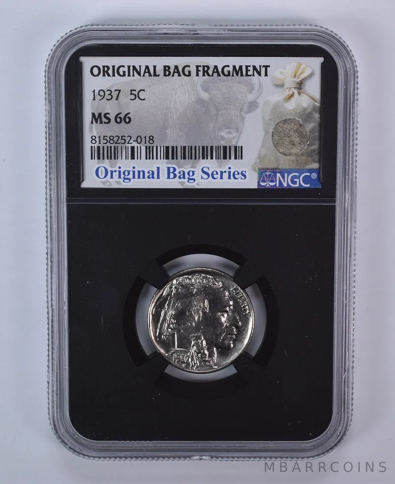 1937 Buffalo Nickel Original Bag Fragment MS66 NGC