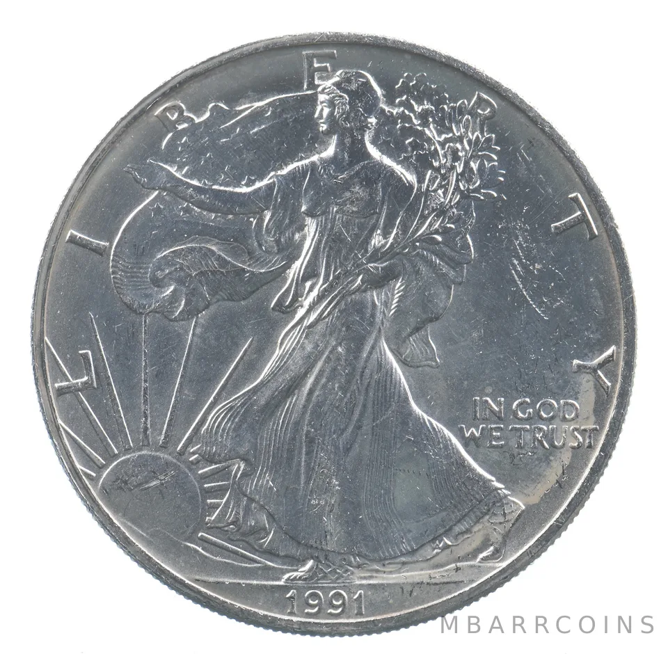 Better Date 1991 American Silver Eagle 1 Troy Oz .999 Fine Silver *747
