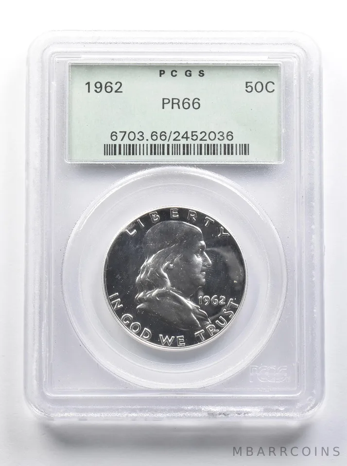 PR66 1962 Franklin Half Dollar PCGS OGH *8406