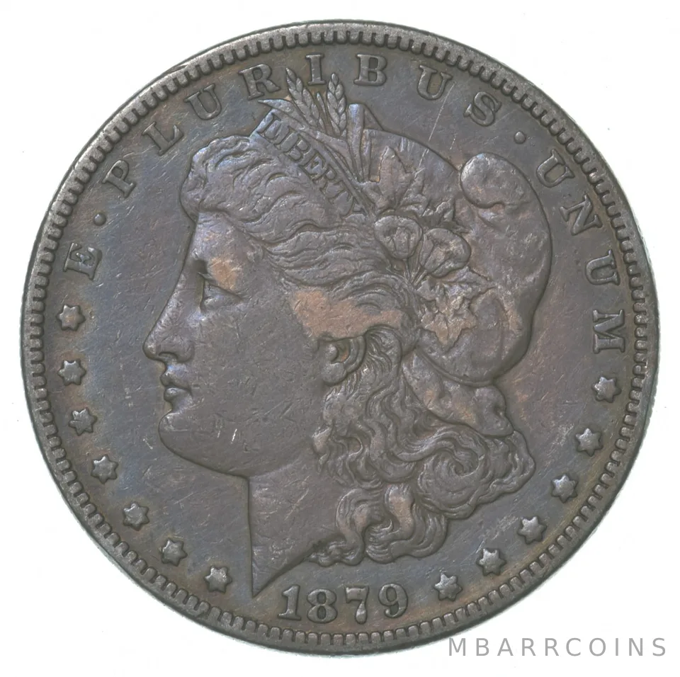 1879-S Morgan Silver Dollar Reverse Rev 78 1878 a4516