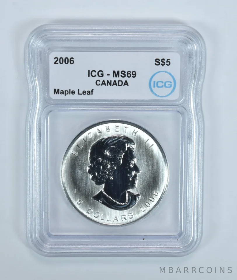 2006 Canada 5 Dollars Silver Maple Leaf MS69 ICG