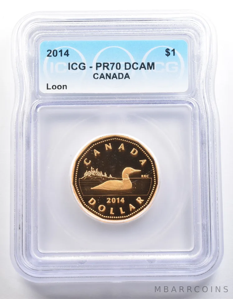 2014 Canada 1 Dollar Loon PR70 DCAM ICG *3971