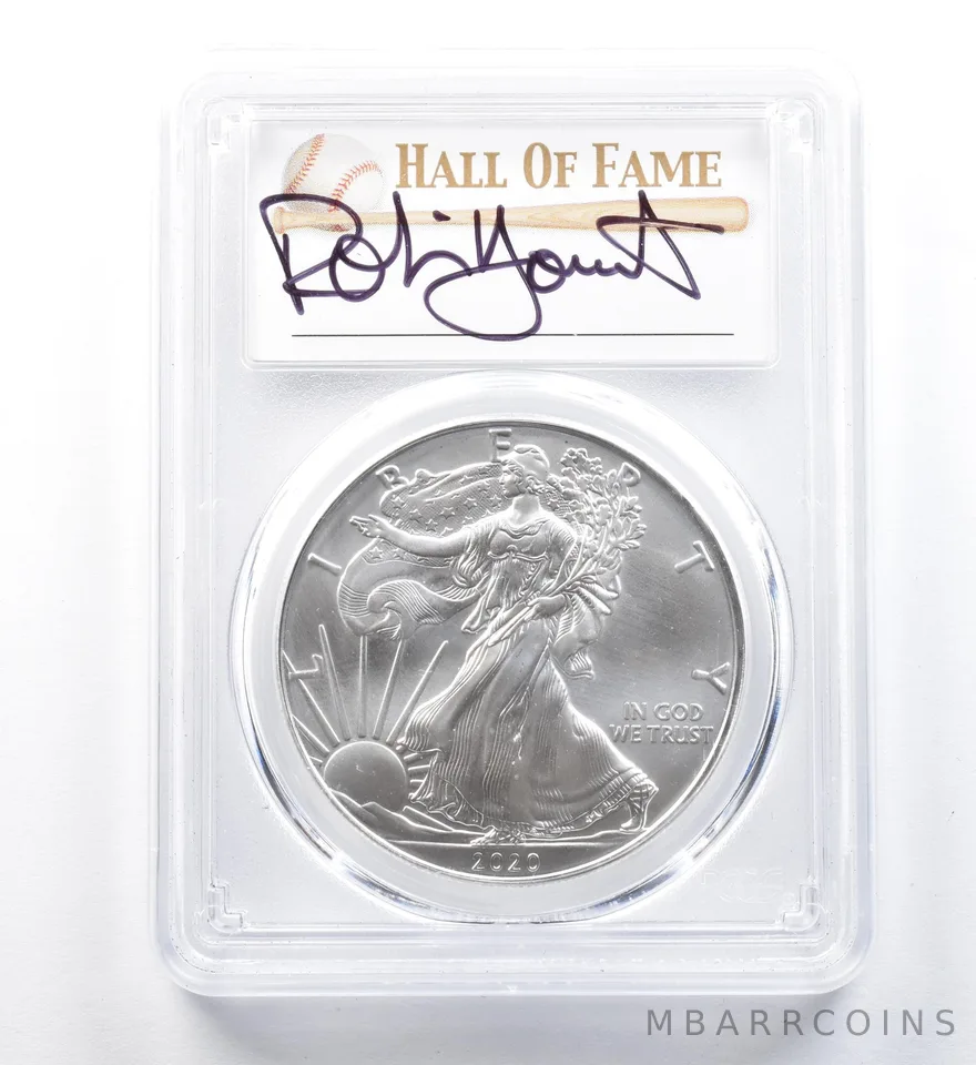 2020 (P) American Silver Eagle Robin Yount Emergency Issue FDOI MS70 PCGS *1292