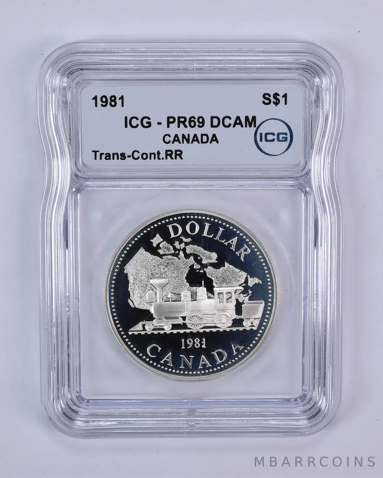 1981 Canada 1 Dollar Silver Transcontinental Railroad PR69 DCAM ICG