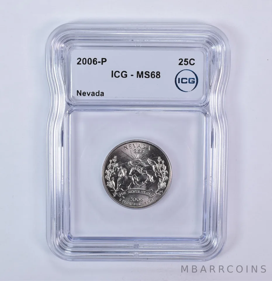 2006-P Washington State Quarter Nevada MS68 ICG