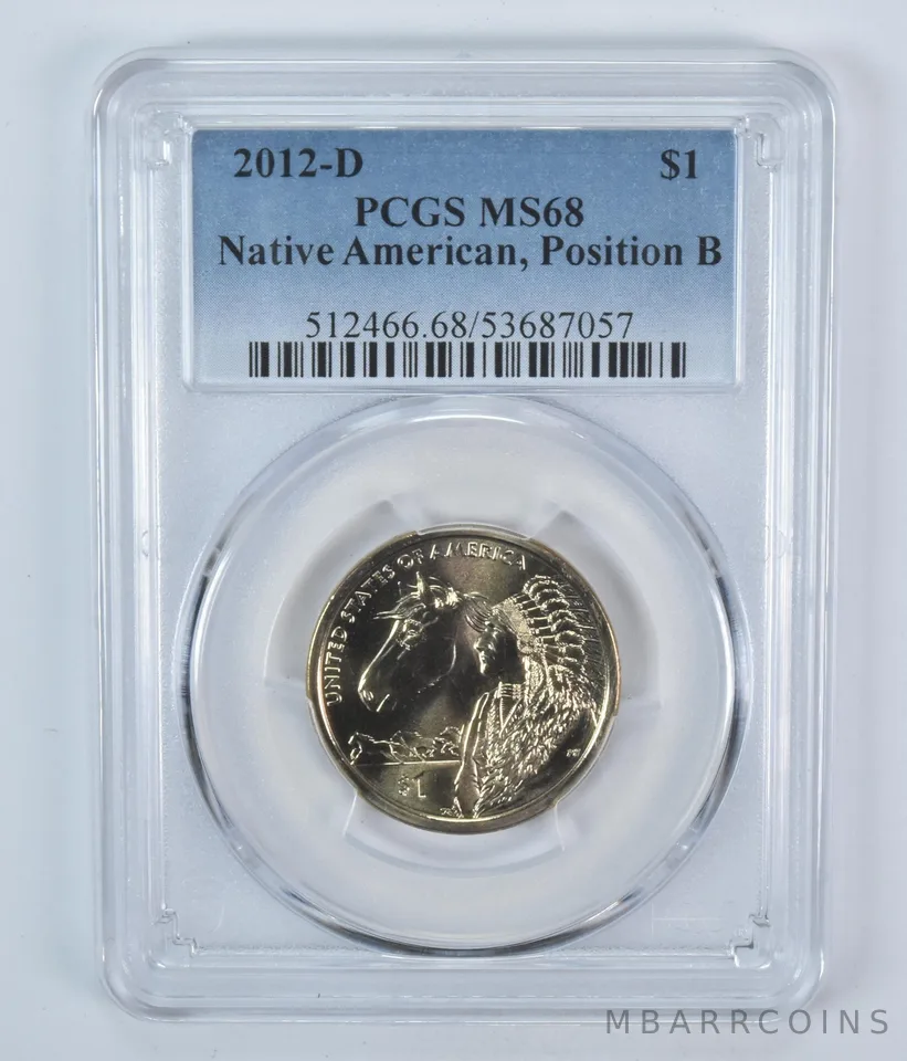 2012-D Sacagawea $1 Trade Routes MS68 PCGS Blue Label