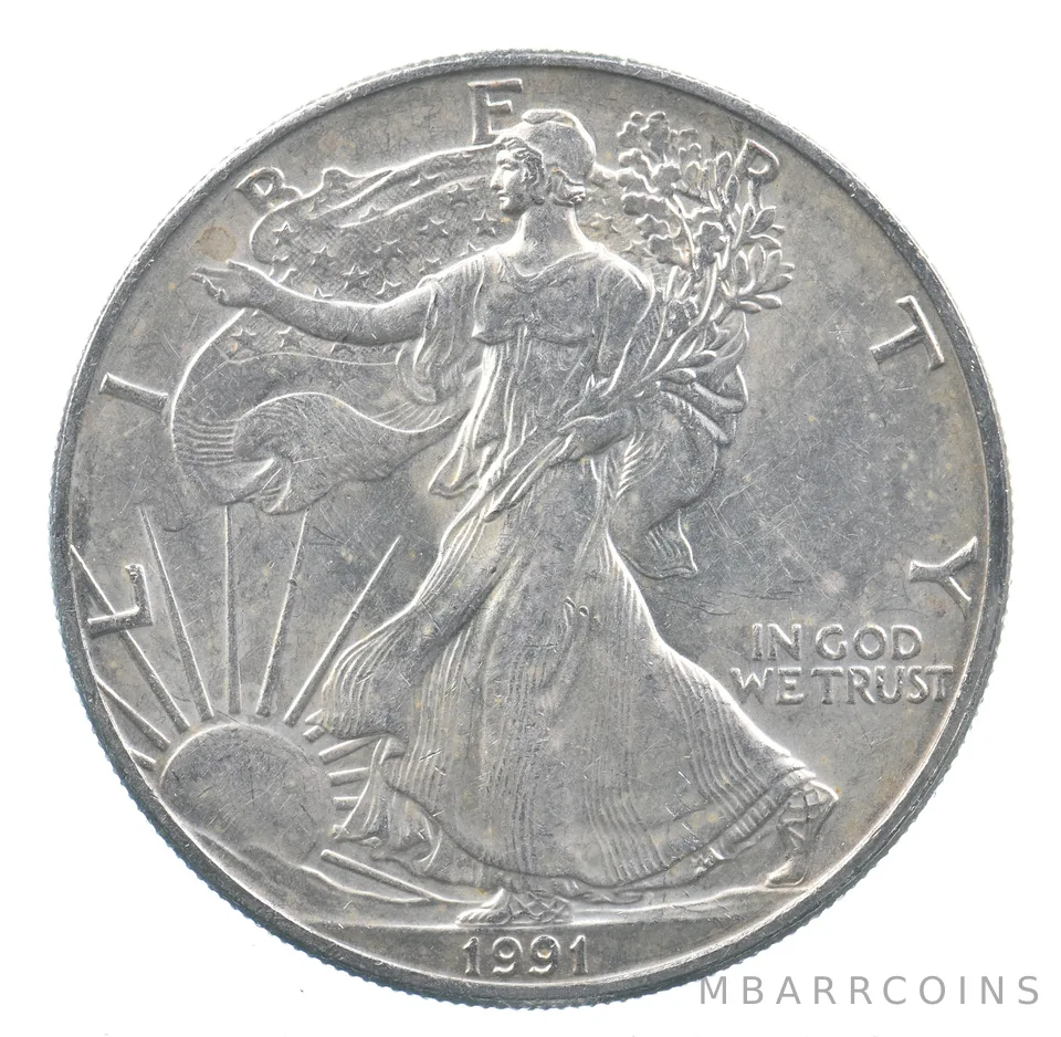 Better Date 1991 American Silver Eagle 1 Troy Oz .999 Fine Silver *770