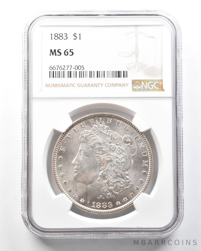 1883 Morgan Silver Dollar MS65 NGC a1791