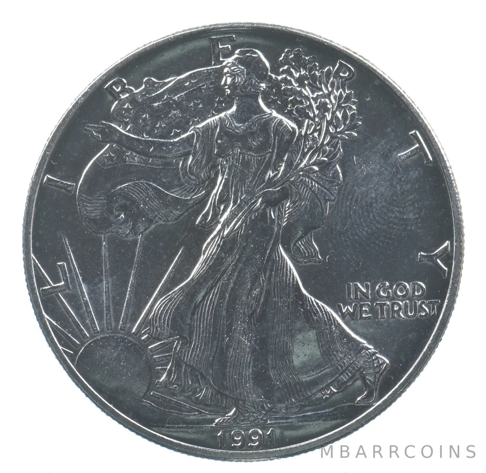 Better Date 1991 American Silver Eagle 1 Troy Oz .999 Fine Silver *881