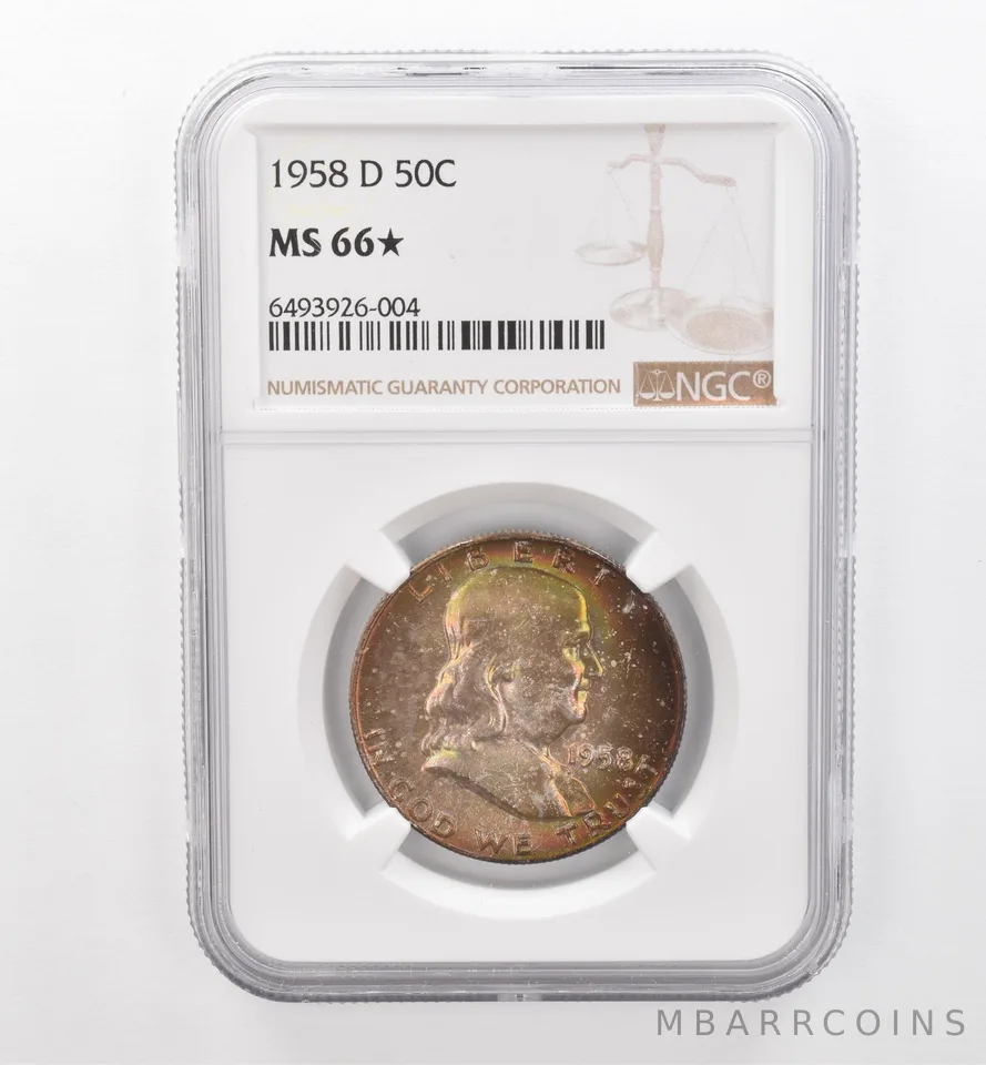 1958-D Franklin Half Dollar MS66* STAR NGC Beautiful Tone *1846