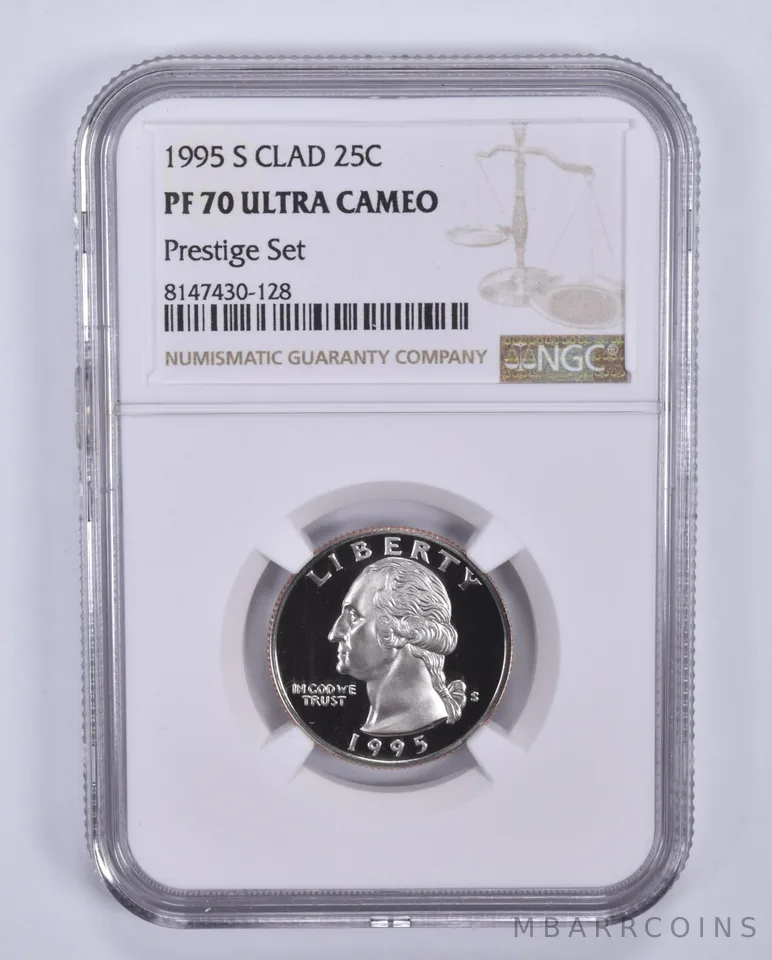 1995-S Washington Quarter CLAD Prestige Set PF70 UCAM NGC Brown Label