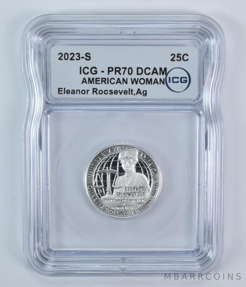 2023-S American Women Quarter Eleanor Roosevelt Silver PR70 DCAM ICG
