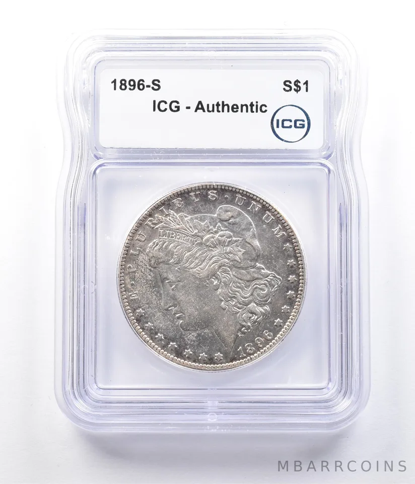 1896-S Morgan Silver Dollar Authentic ICG *2893