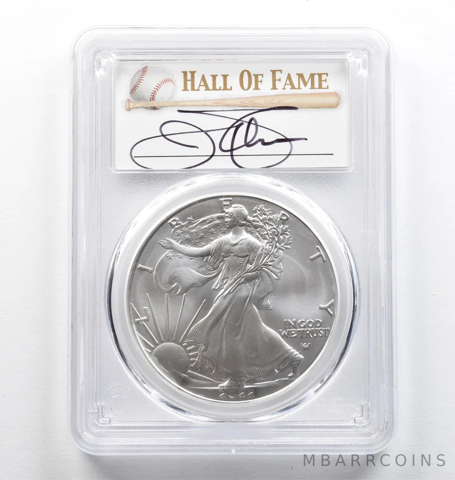 2022 American Silver Eagle Jim Palmer FDOI MS70 PCGS *9416