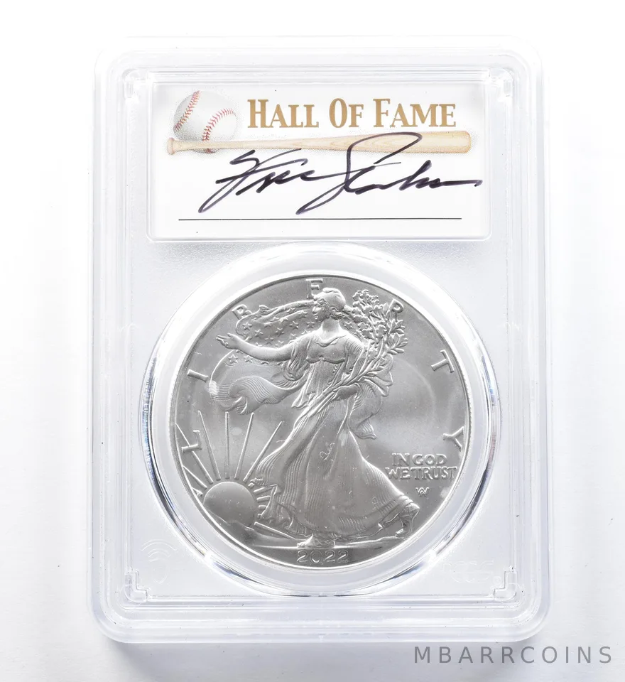 2022 American Silver Eagle Ferguson Jenkins FDOI MS70 PCGS *1273