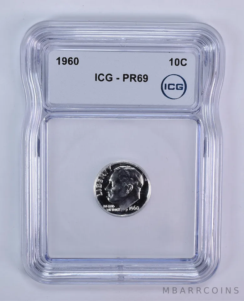 1960 Roosevelt Dime PR69 ICG