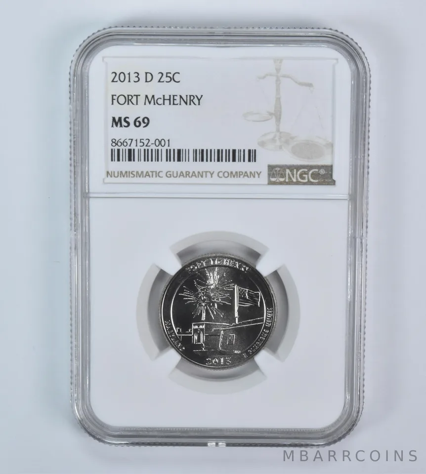 2013-D Washington Quarter ATB Fort McHenry MS69 NGC