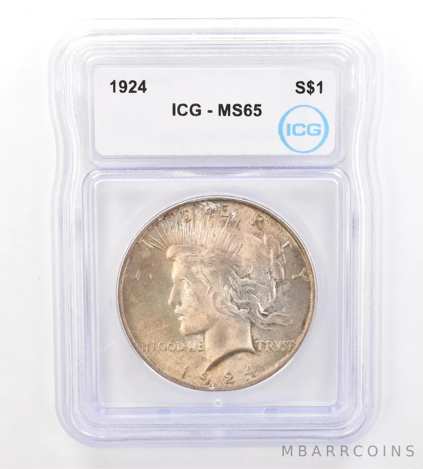 1924 Peace Silver Dollar MS65 ICG Beautiful Tone *7371